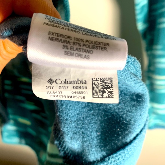 Columbia turquoise half zip fleece - Picture 6 of 6
